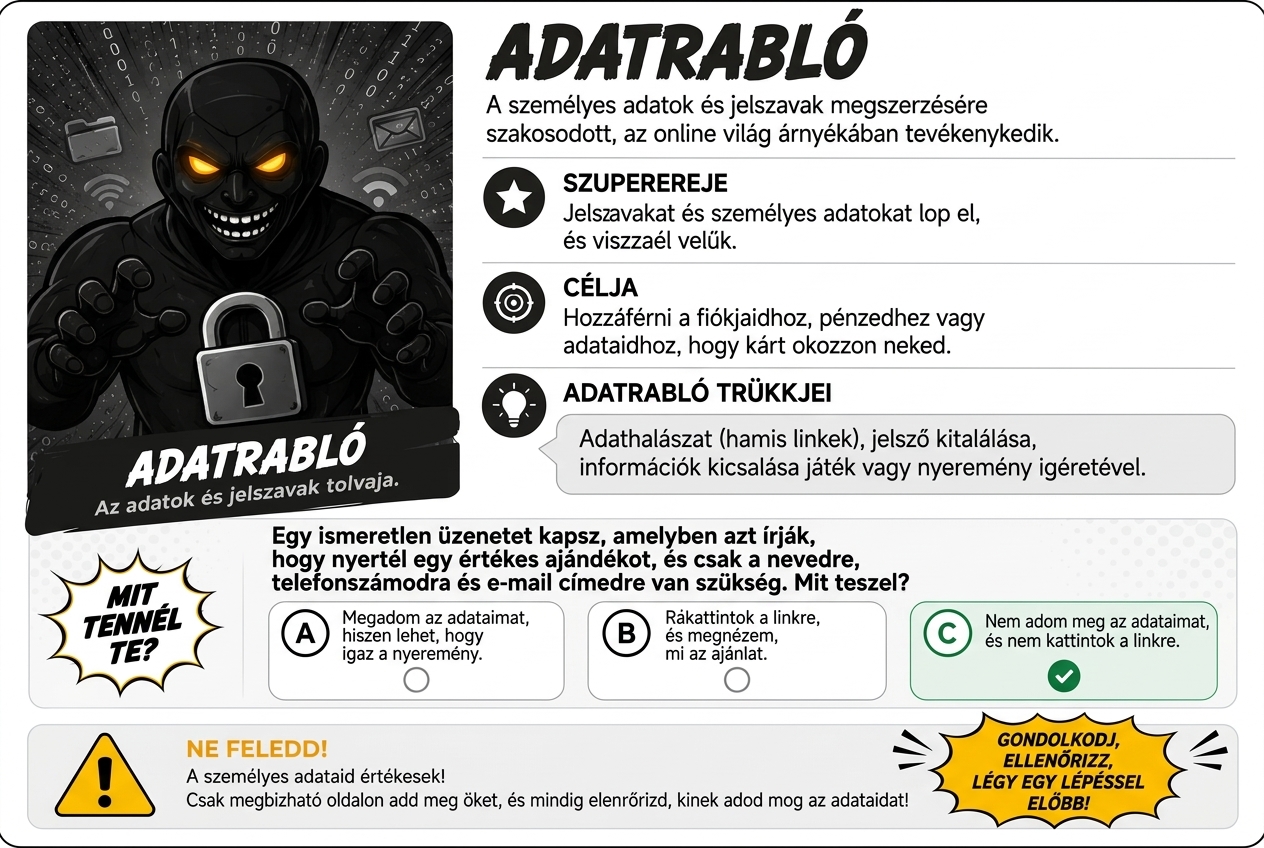Adatrabló részletesen