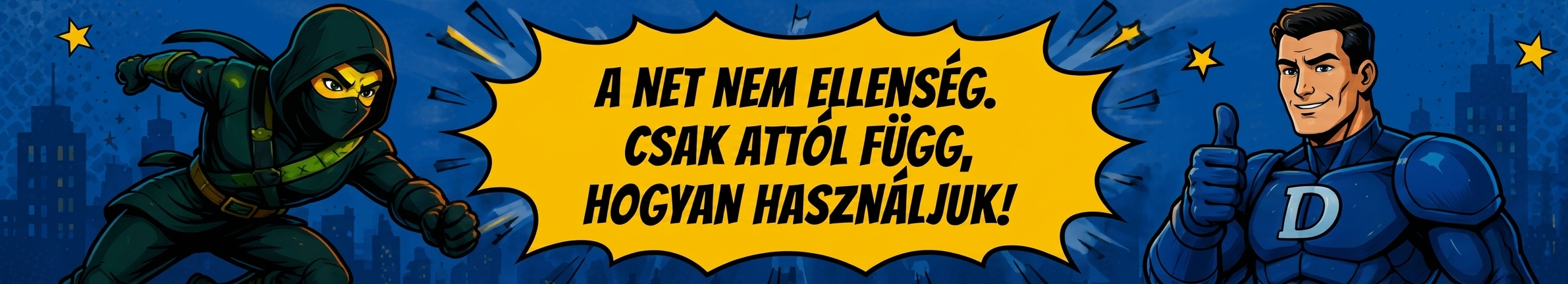 Cyberhősök Footer
